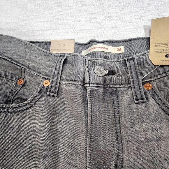 Levi's low pro straight jeans waist 28'' length 41'' bleached - Picture 4 of 11